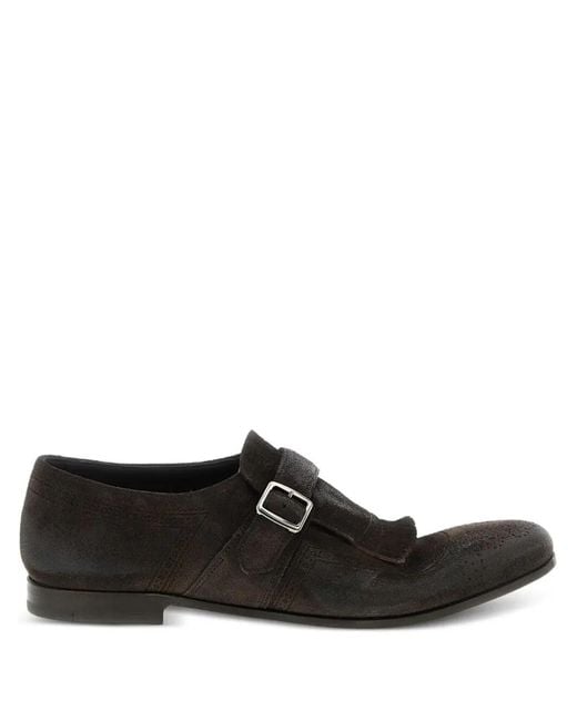 Church's Black Oxford Shoes With Buckle for men