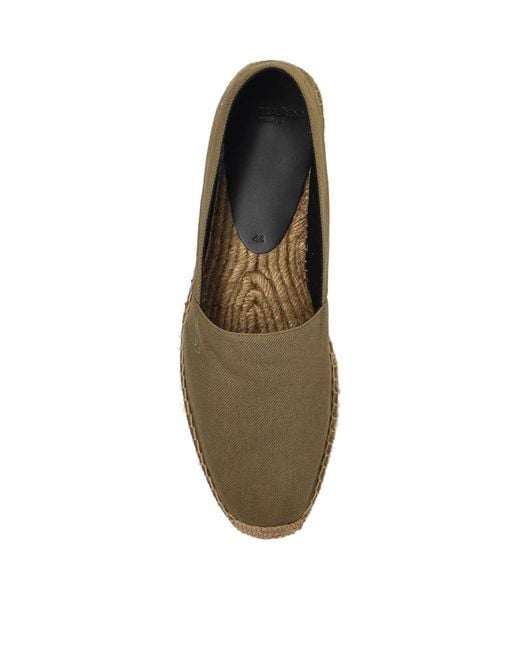 Saint Laurent Green Cassandre Ysl Logo Espadrilles for men
