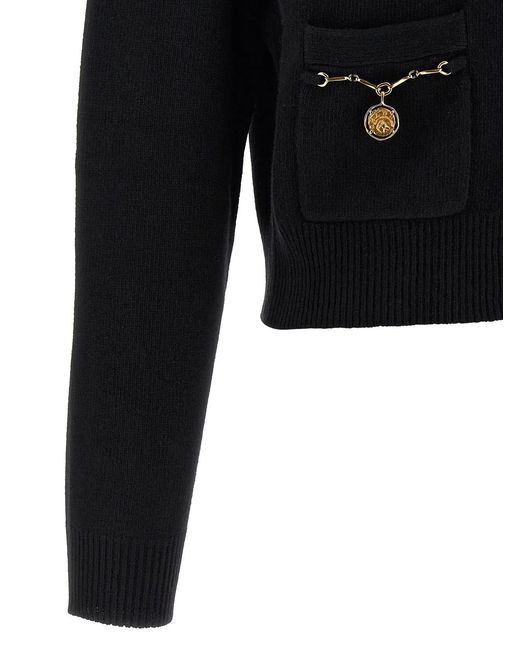 Chloé Black 'Horse Medal' Cardigan