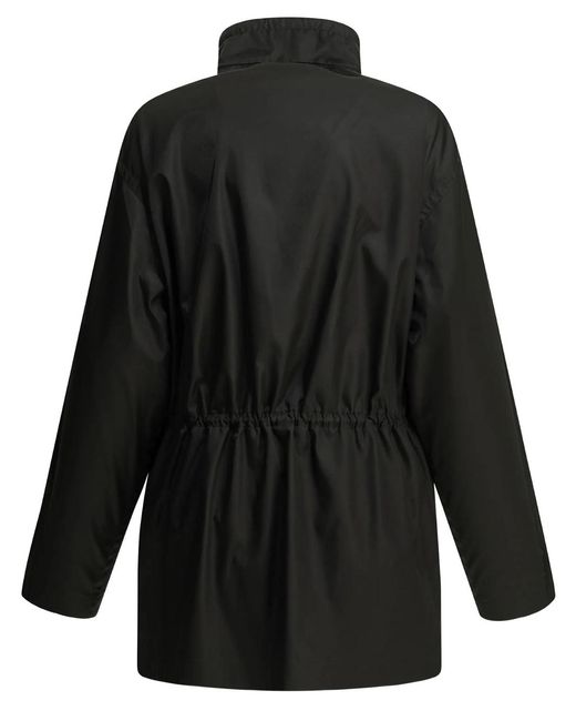 Prada Black Double Breasted Windbreaker