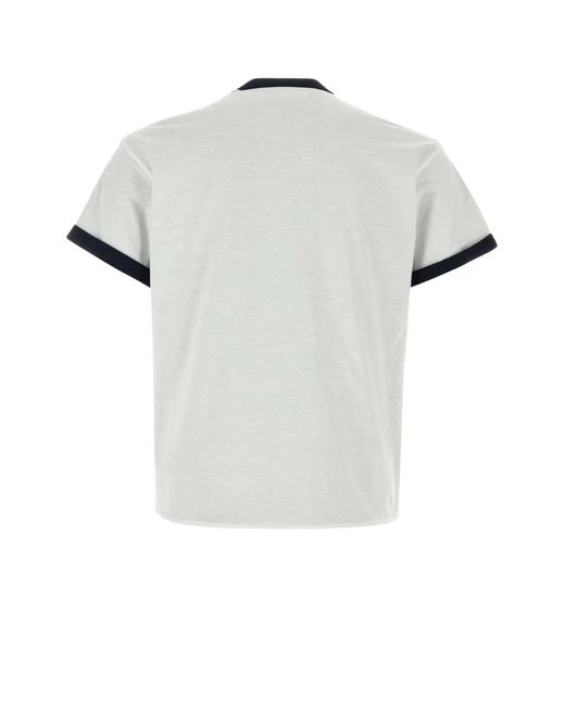Prada White Cotton Reversible T-Shirt for men