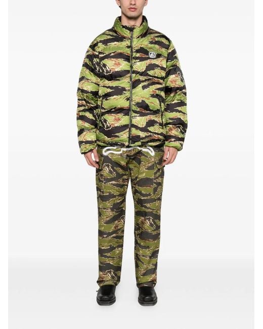 BBCICECREAM Green Camou Down Jacket for men