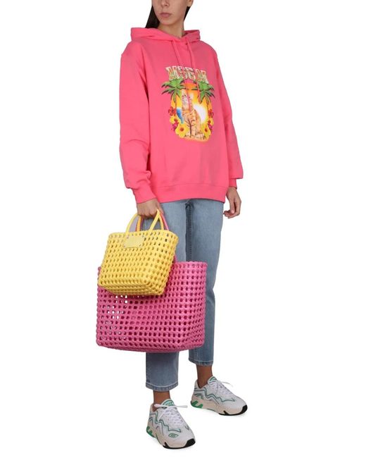 MSGM Pink Sweatshirt With Logo