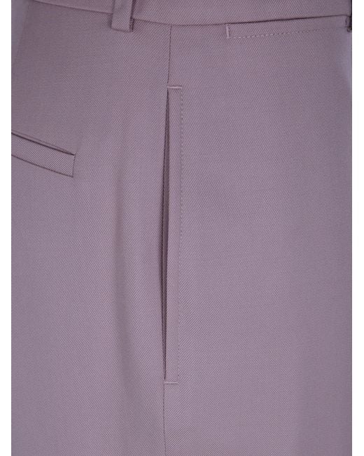 Chloé Purple Flare Leg Trousers