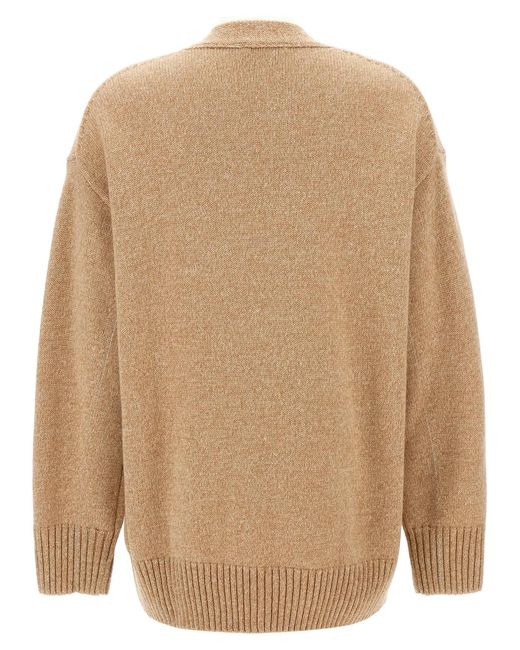 Rabanne Natural Logo Button Cardigan