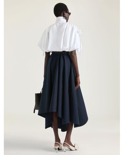 Givenchy Blue Long Asymmetric Skirt