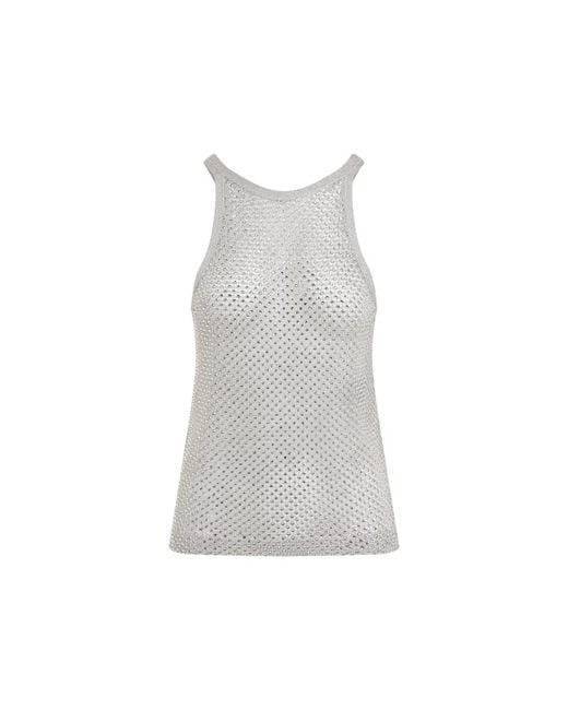 Tom Ford Gray Lurex Knit Top