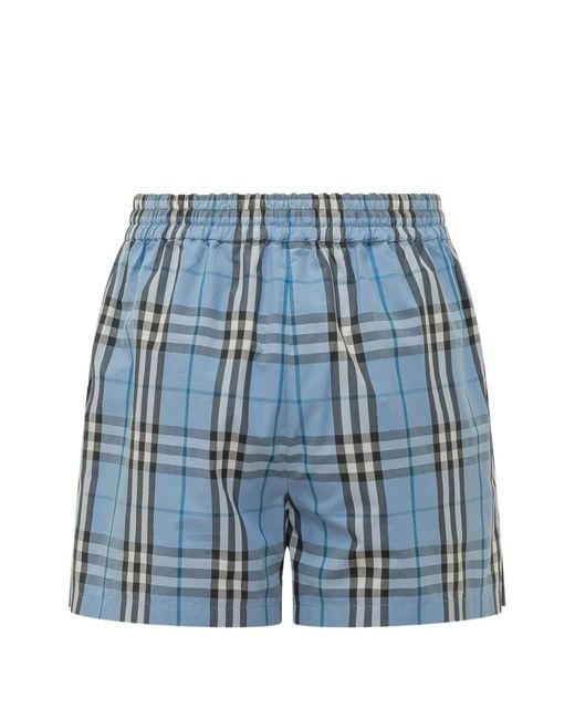 Burberry Blue Cornflower Cotton Shorts