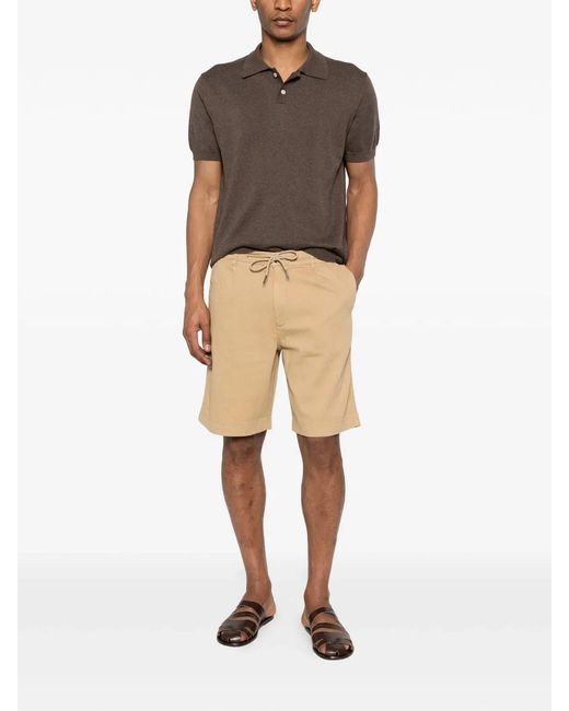 Woolrich Brown Knitted Polo for men