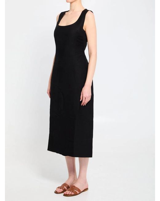 Jacquemus Black La Robe Tablier Long Dress