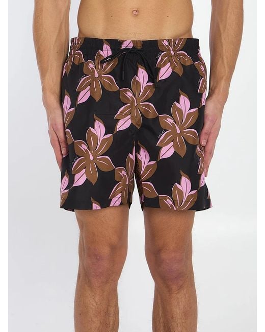 Gucci Blue Infinity Print Swimsuit for men