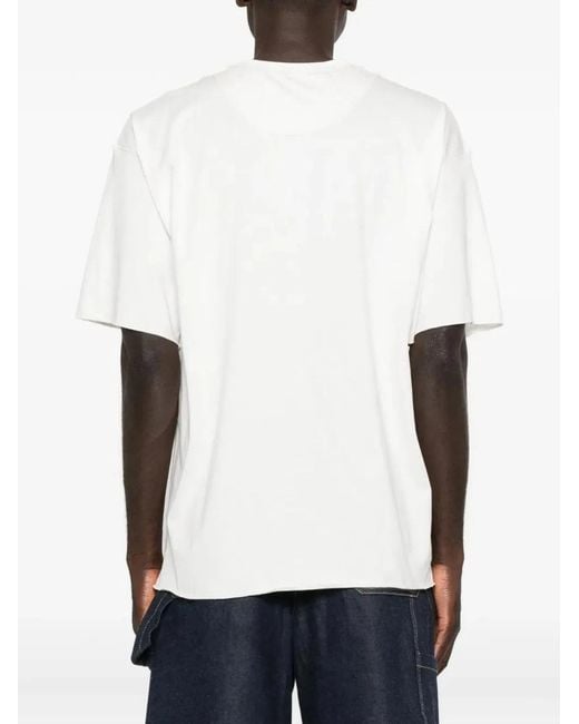 DIESEL White Logo Tee for men