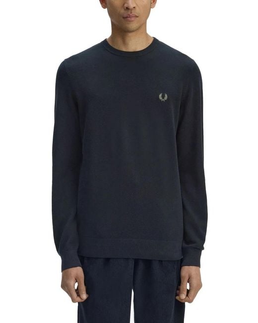 Fred Perry Blue Jersey With Logo for men