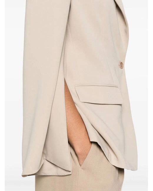 P.A.R.O.S.H. Natural Single-Breasted Blazer Jacket