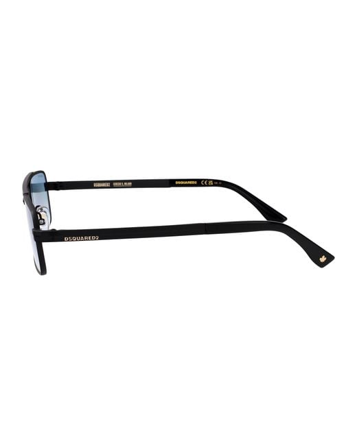DSquared² Blue Matte Metal Sunglasses for men