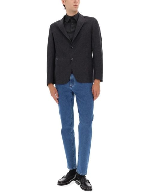 Zegna Blue Shirt Jacket for men