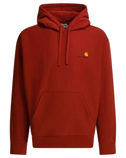 Carhartt Red Cotton Polyester Sweatshirt for men