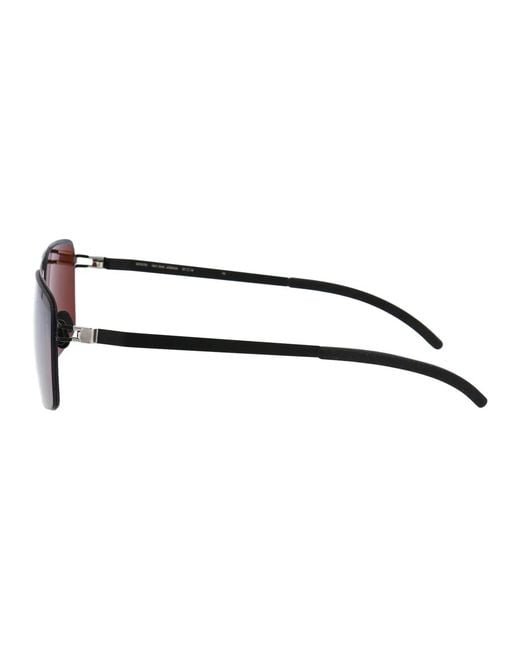 Mykita Brown Jet Metal Sunglasses