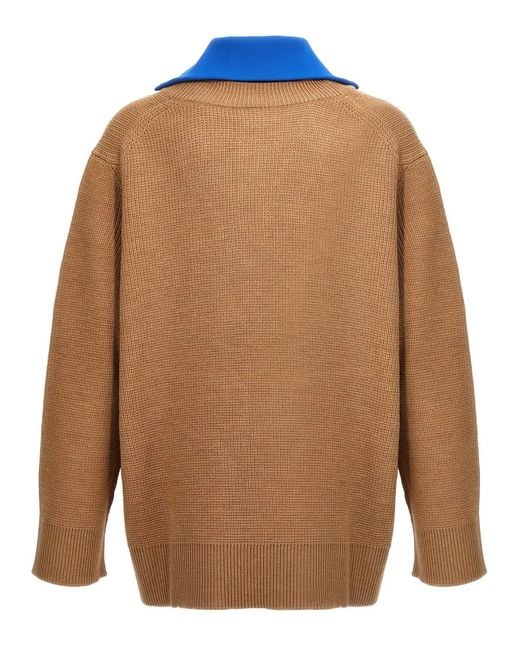 Jil Sander Orange Half Zip Sweater for men