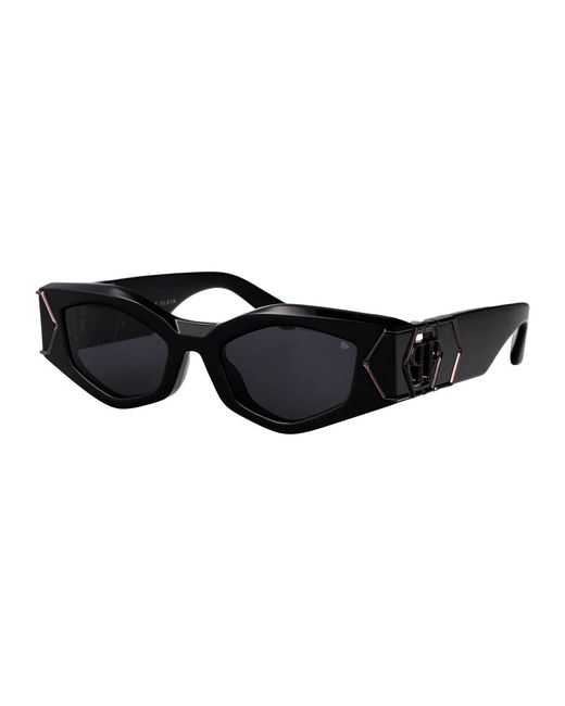 Philipp Plein Black Acetate+Metal Sunglasses