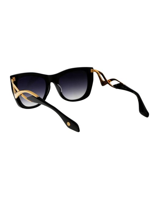 Dita Eyewear Black Acetate Sunglasses