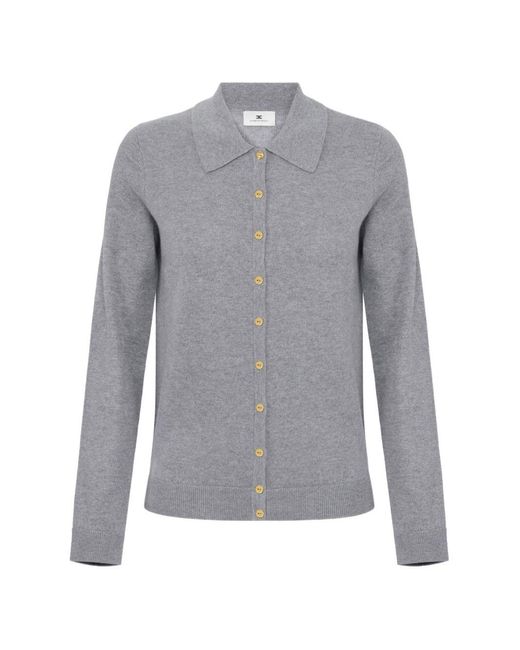 Elisabetta Franchi Gray Knit Sweater