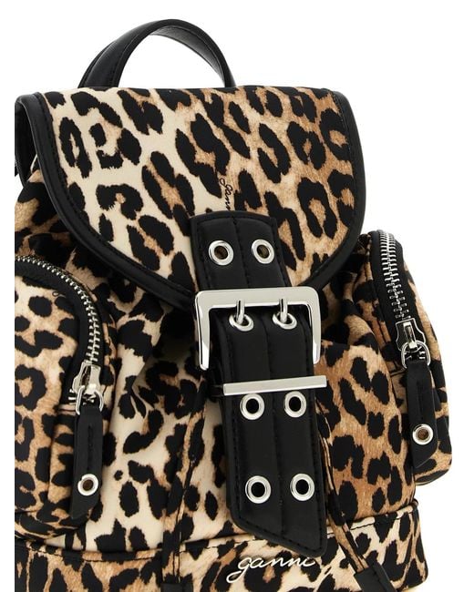 Ganni Black Animalier 'Bucky' Backpack
