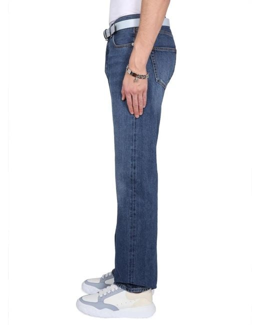 McQueen Blue Five Pocket Jeans for men