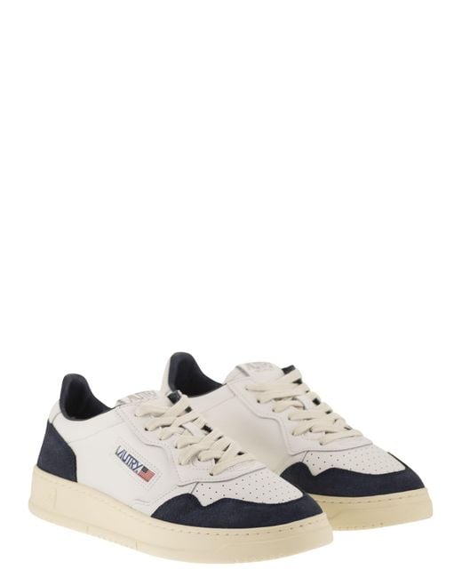 Autry White Medalist Low for men