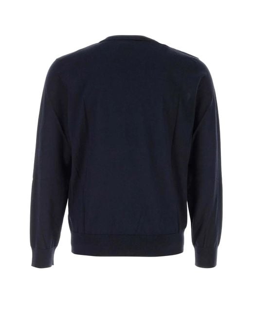 Brioni Blue Crewneck Sweater for men