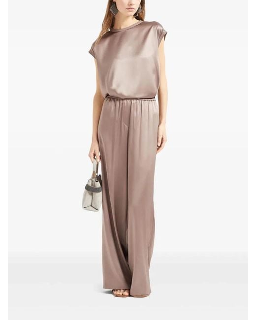 Brunello Cucinelli Brown T-Shirt With 'Monili'