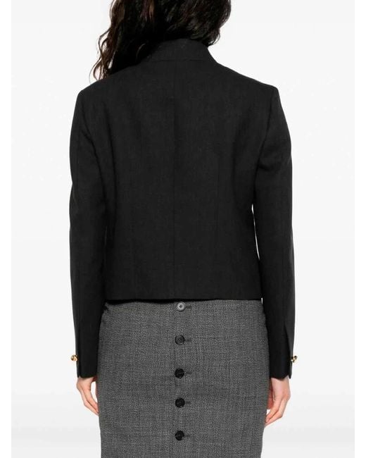 Bottega Veneta Black Dark Cotton Viscose Polyamide Jacket