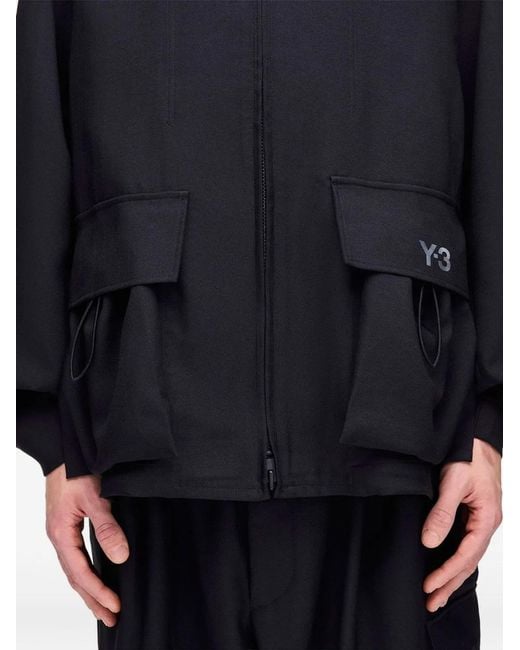 Y-3 Blue Logo Blouson Jacket for men