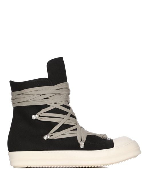 Rick Owens Black Megalace Sneaks