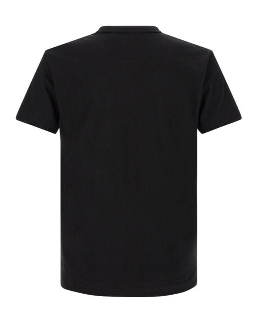 COMME DES GARÇONS PLAY Black Cotton T-Shirt for men