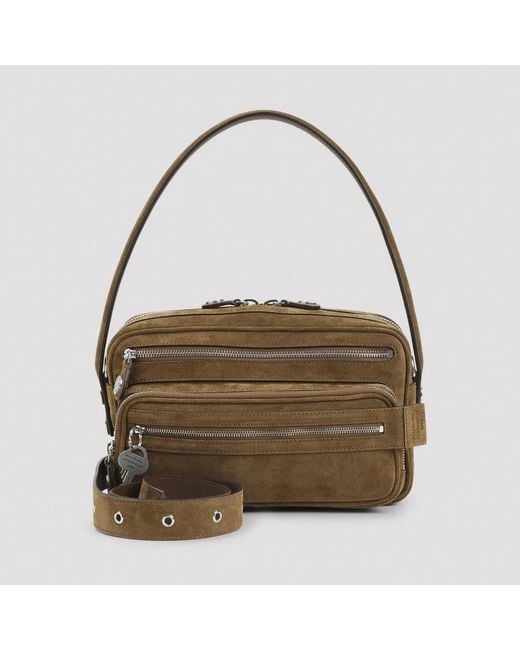 Acne Brown Camero Party Leather Shoulder Bag