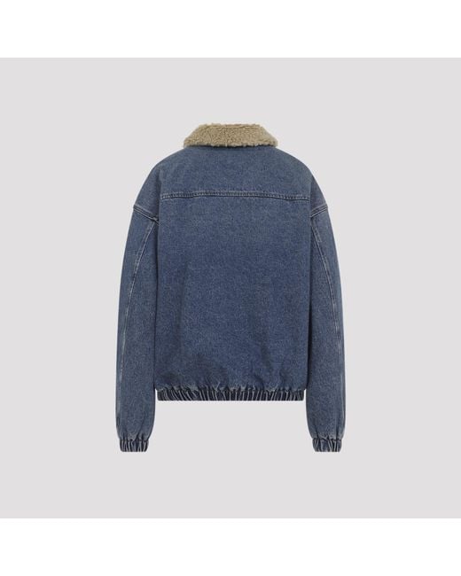 Miu Miu Blue Denim Bomber Jacket