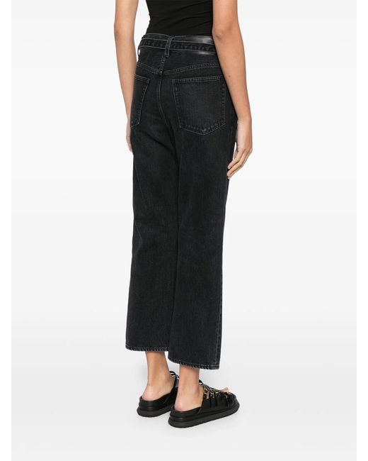 Sacai Black Boot Cut Denim Pants