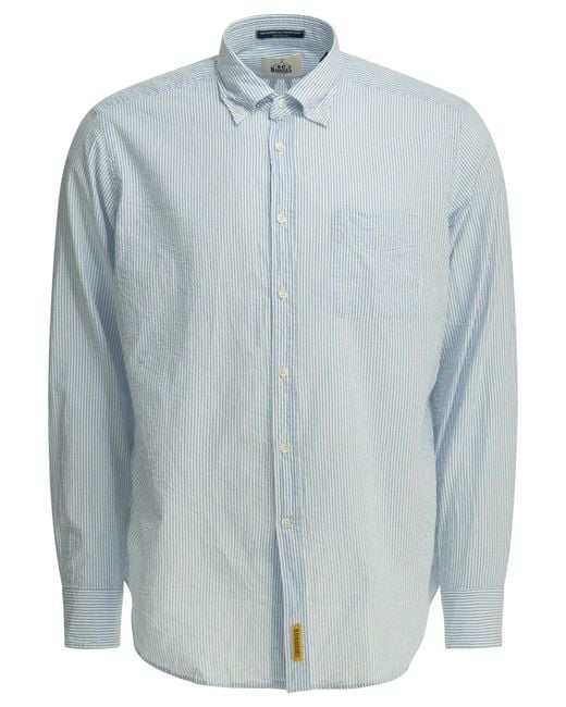 B.D. Baggies Blue "Bradford Seersucker" Casual Shirt for men