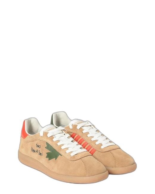 DSquared² Natural Leather Maple Leaf Sneakers for men