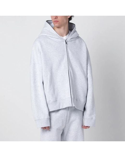 Entire studios Blue Cotton Zip-Up Hoodie for men