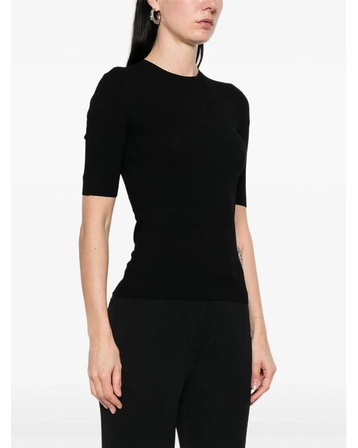 Max Mara Black Mxsottano Viscosa Poli Top