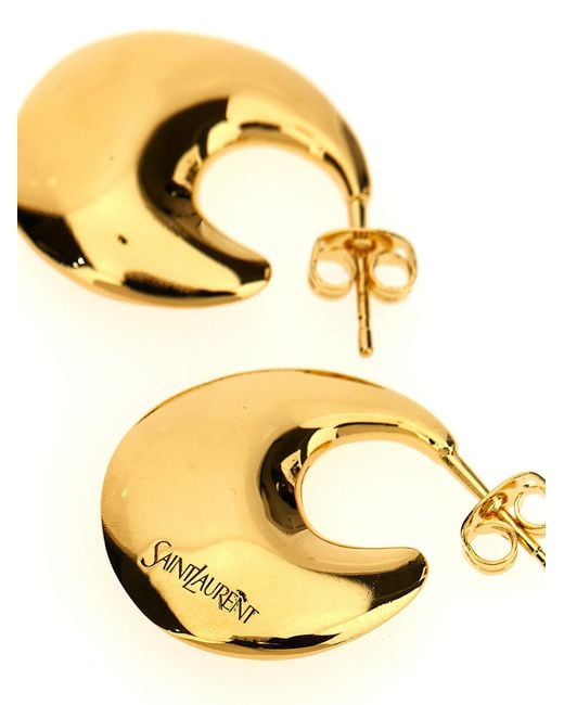 Saint Laurent Metallic Drop Earrings