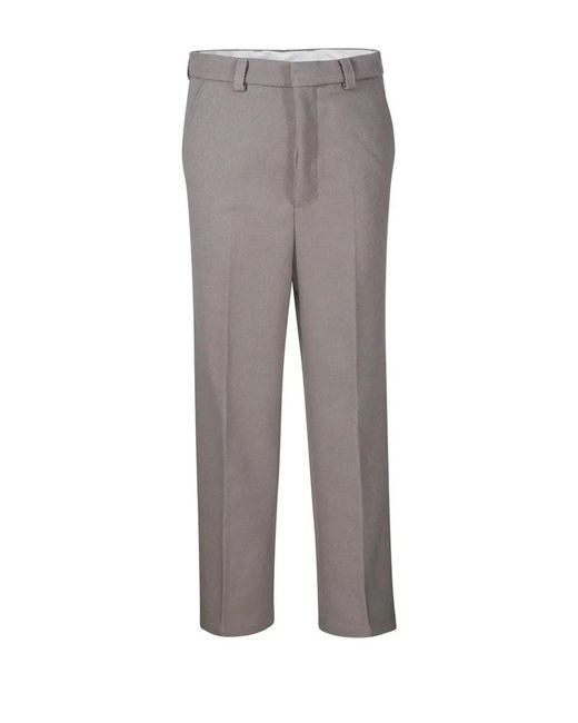 AMI Gray Wide Fit Trousers for men
