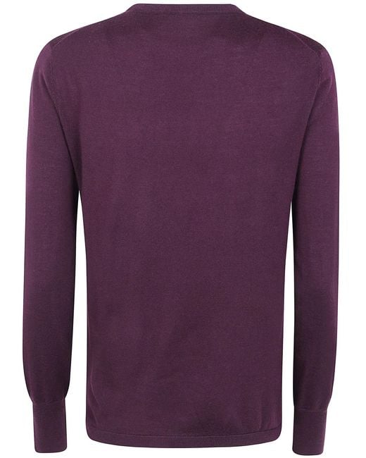 Aspesi Purple Round Neck Sweater