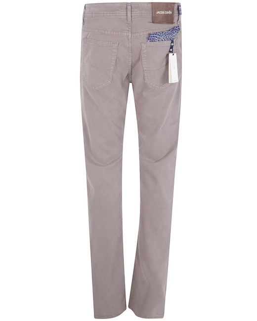 Jacob Cohen Gray "Pant 5 Pockets Slim Fit Bard Tr" Trousers for men