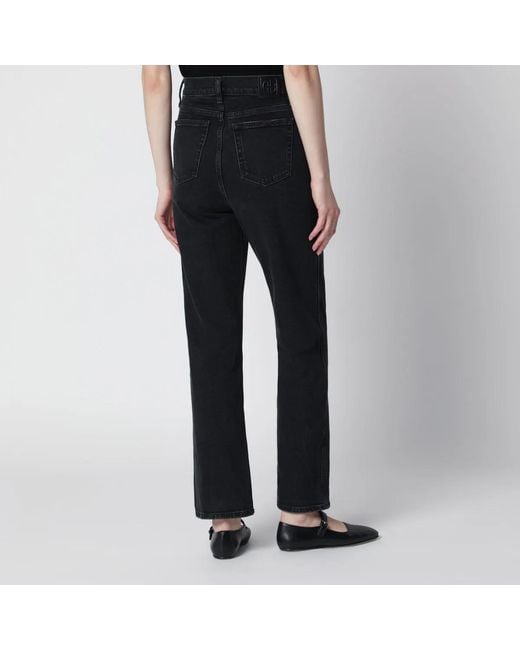 Anine Bing Black Jane High-Rise Slim Jeans