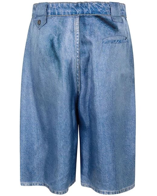 Pierre Louis Mascia Blue "Aloe" Shorts Trousers