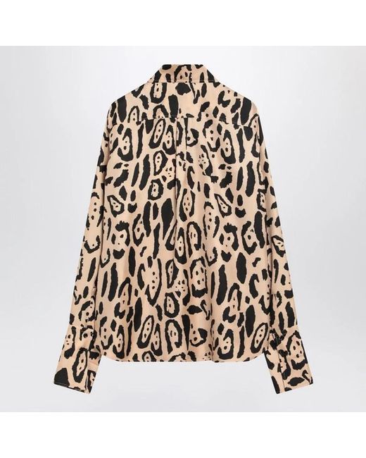 Max Mara Natural Silk Animal Print Shirt