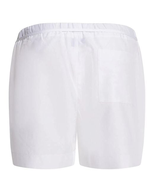 Loulou de Saison White Cotton Shorts